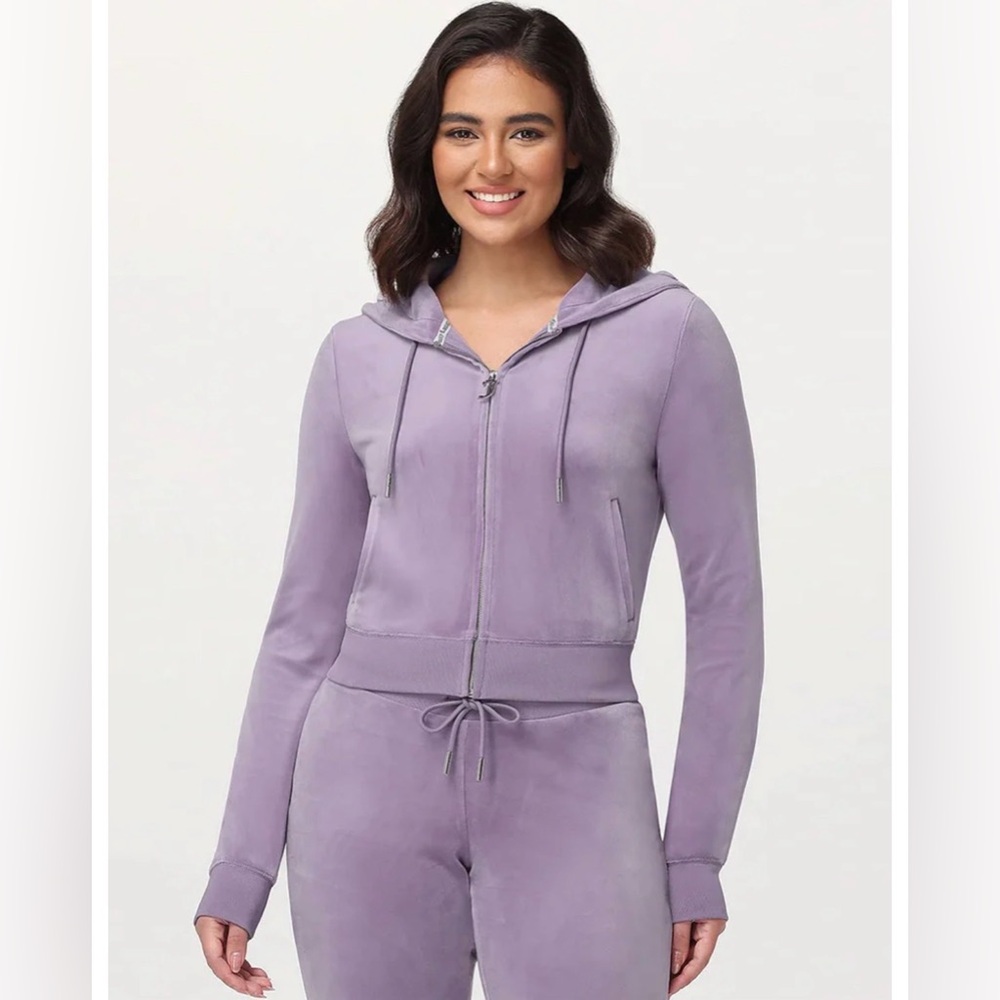 New 2pc set Juicy Couture Lavender Purple Velour Set size small - Picture 2 of 9